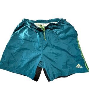 Vintage 90s Adidas Men’s Nylon Running Shorts Swim Athletic Pockets XXL